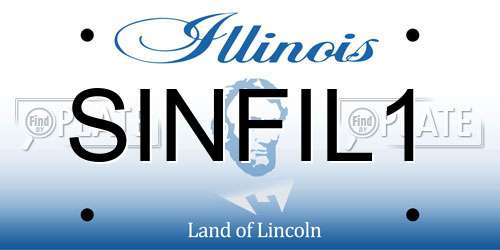 SINFIL1 Illinois License Plate