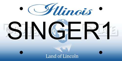 SINGER1 Illinois License Plate