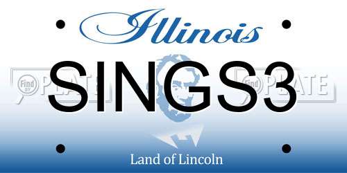 SINGS3 Illinois License Plate