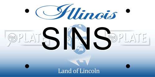 SINS Illinois License Plate