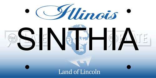 SINTHIA Illinois License Plate