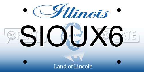 SIOUX6 Illinois License Plate