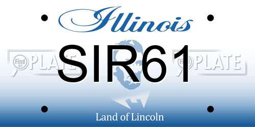 SIR61 Illinois License Plate