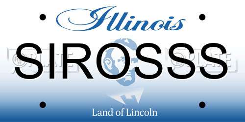 SIROSSS Illinois License Plate