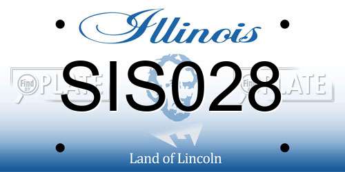 SIS028 Illinois License Plate