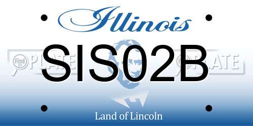 SIS02B Illinois License Plate