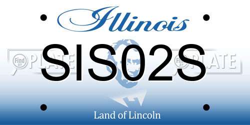 SIS02S Illinois License Plate