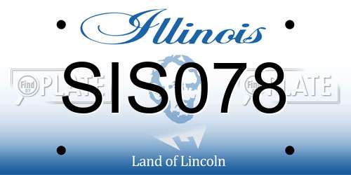 SIS078 Illinois License Plate