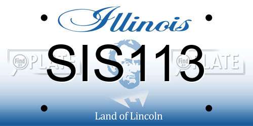 SIS113 Illinois License Plate