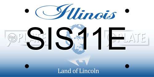 SIS11E Illinois License Plate