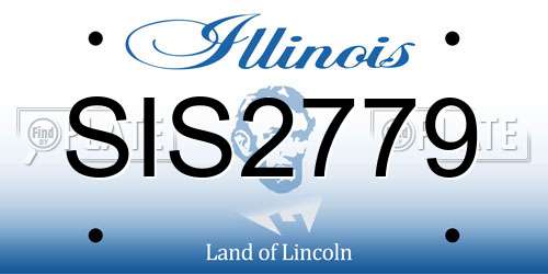 SIS2779 Illinois License Plate