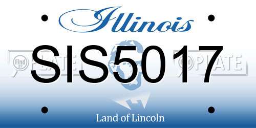 SIS5017 Illinois License Plate