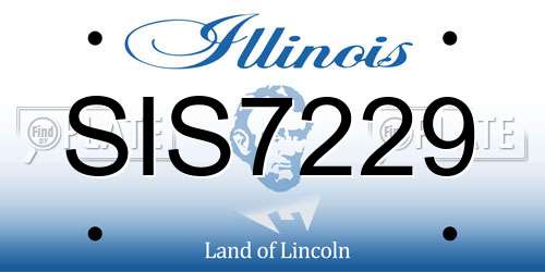 SIS7229 Illinois License Plate