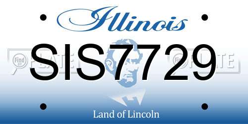 SIS7729 Illinois License Plate