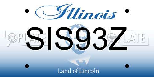 SIS93Z Illinois License Plate