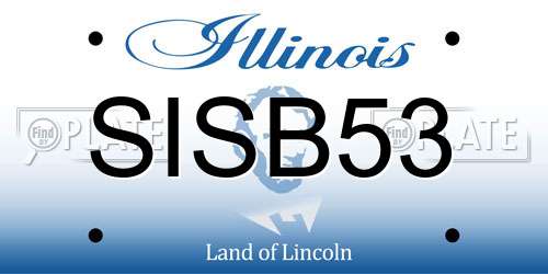 SISB53 Illinois License Plate