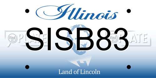 SISB83 Illinois License Plate