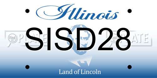 SISD28 Illinois License Plate