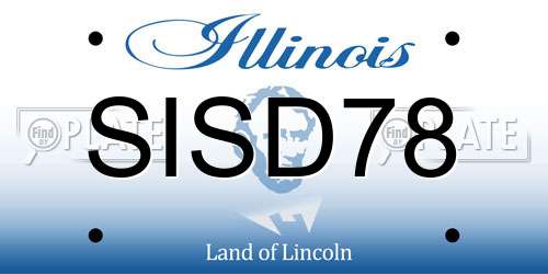 SISD78 Illinois License Plate