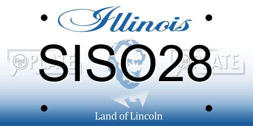 SISO28 Illinois License Plate