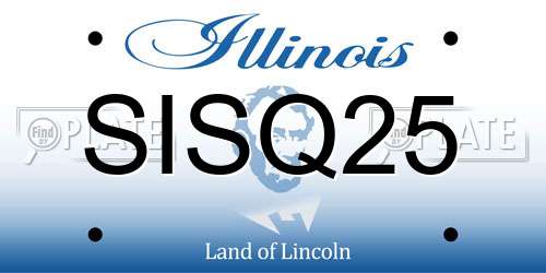 SISQ25 Illinois License Plate
