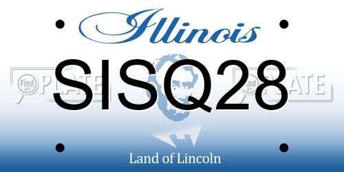 SISQ28 Illinois License Plate