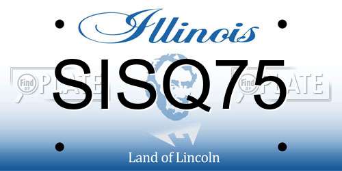 SISQ75 Illinois License Plate