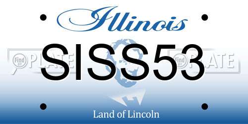 SISS53 Illinois License Plate