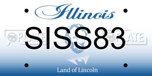 SISS83 Illinois License Plate