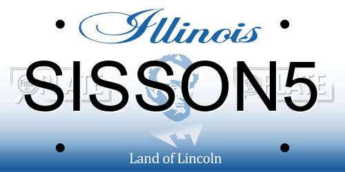 SISSON5 Illinois License Plate
