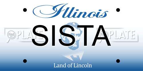 SISTA Illinois License Plate