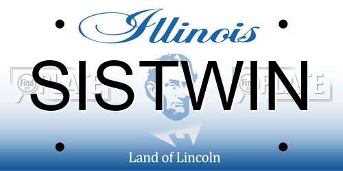 SISTWIN Illinois License Plate
