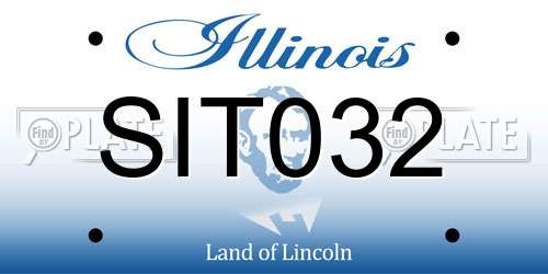 SIT032 Illinois License Plate