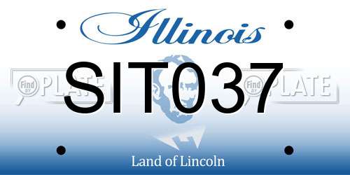 SIT037 Illinois License Plate