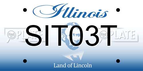 SIT03T Illinois License Plate