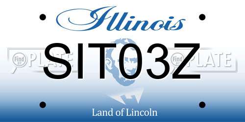 SIT03Z Illinois License Plate