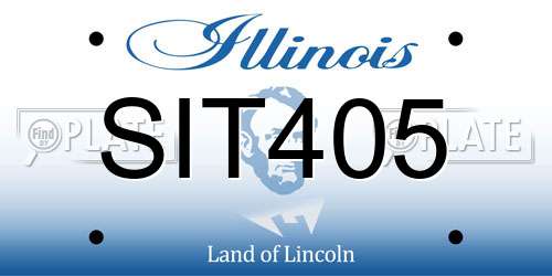 SIT405 Illinois License Plate