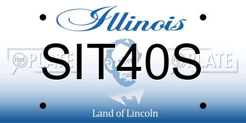 SIT40S Illinois License Plate