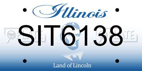 SIT6138 Illinois License Plate