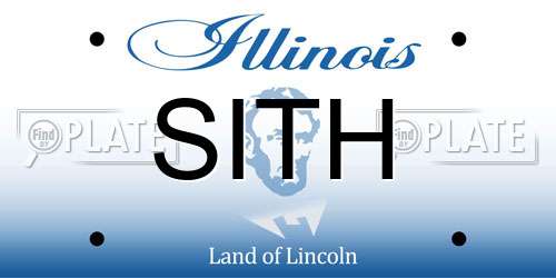 SITH Illinois License Plate