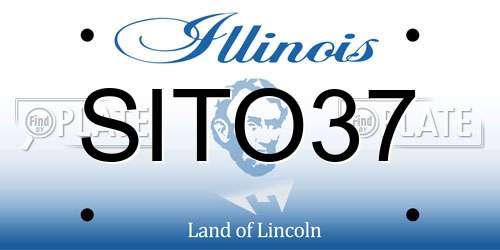 SITO37 Illinois License Plate