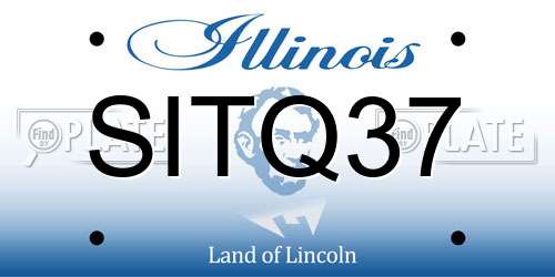 SITQ37 Illinois License Plate