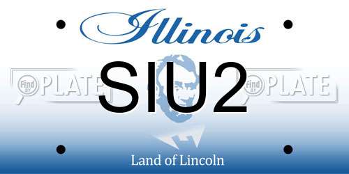 SIU2 Illinois License Plate