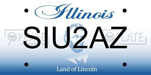 SIU2AZ Illinois License Plate