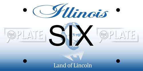 SIX Illinois License Plate