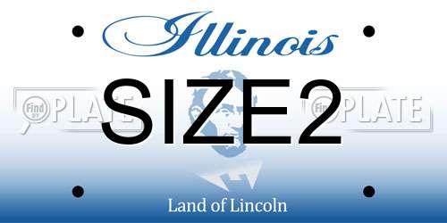 SIZE2 Illinois License Plate