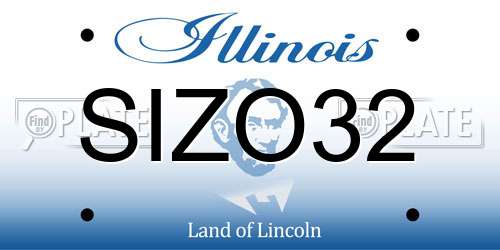 SIZO32 Illinois License Plate