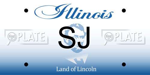 SJ Illinois License Plate