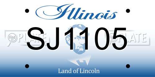 SJ1105 Illinois License Plate