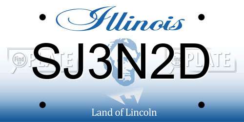 SJ3N2D Illinois License Plate